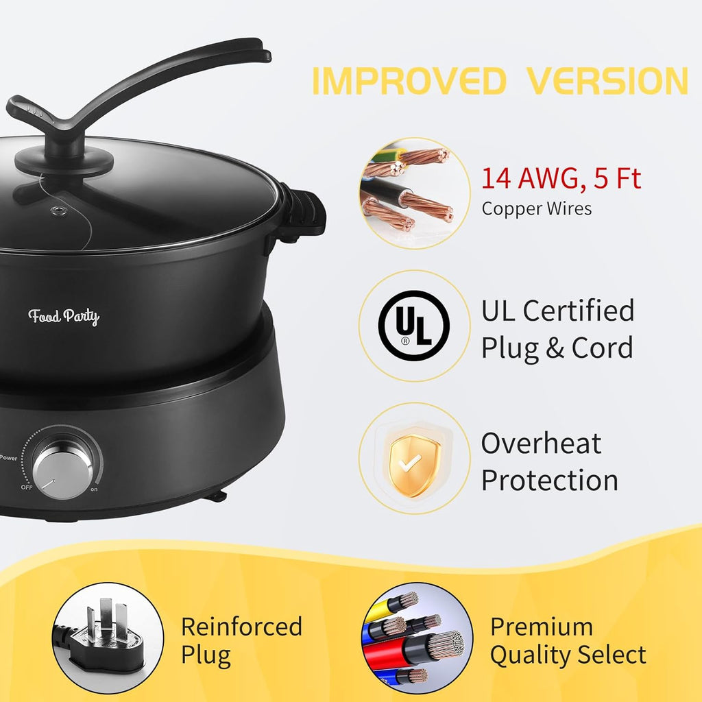Electric Dual Sided 5L Non-Stick Hot Pot M50614