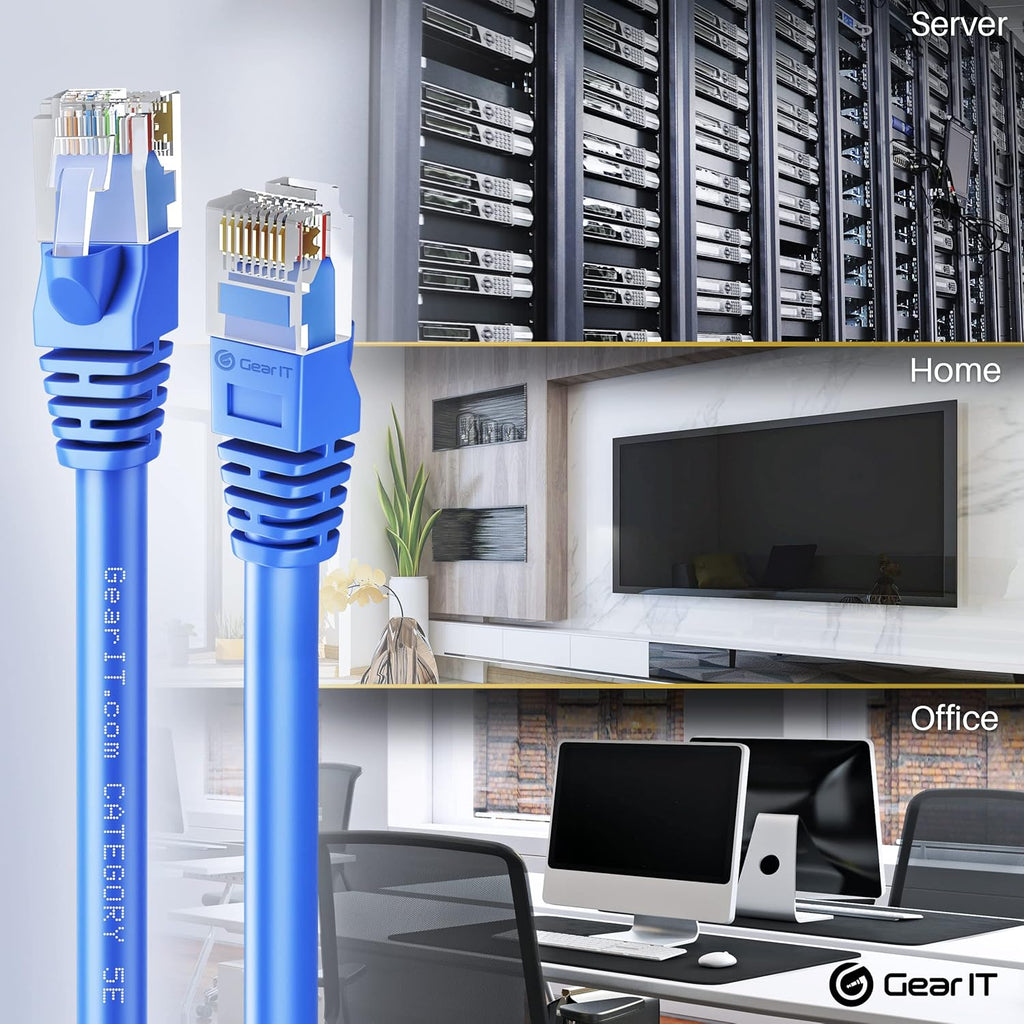 Blue Snagless RJ45 Ethernet Patch Cable 100-Pack 1 Foot V77686