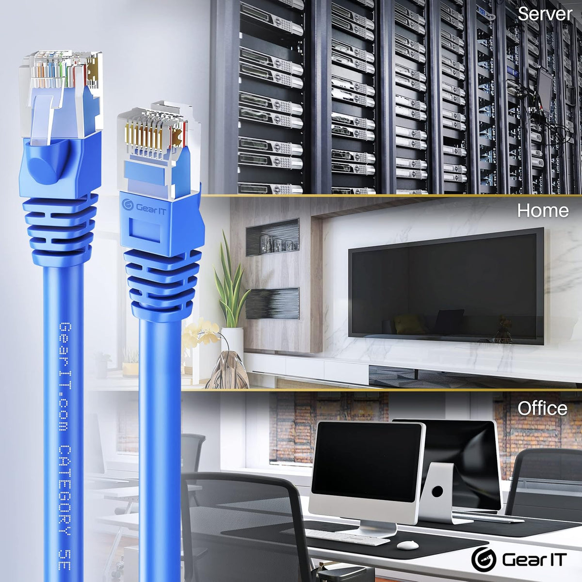 Blue Snagless RJ45 Ethernet Patch Cable 100-Pack 1 Foot V77686