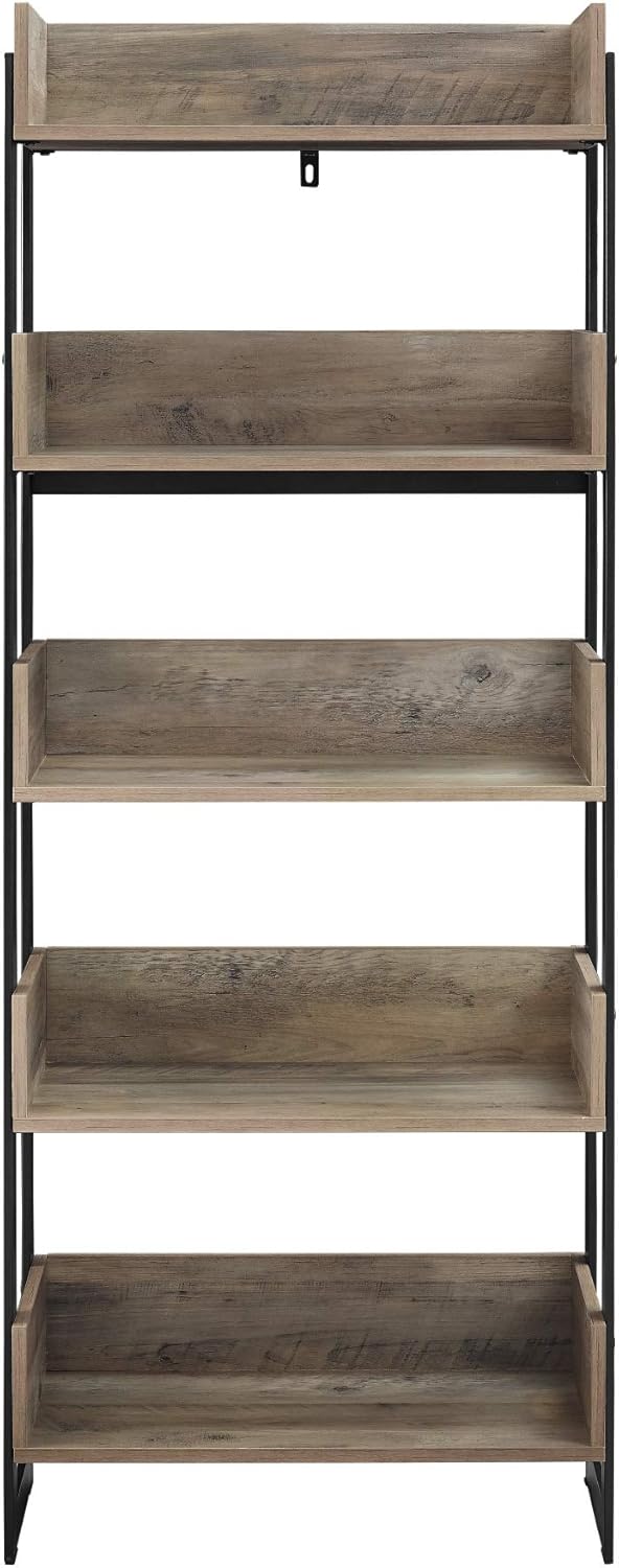 Grey Wash 5-Shelf Bookcase C222