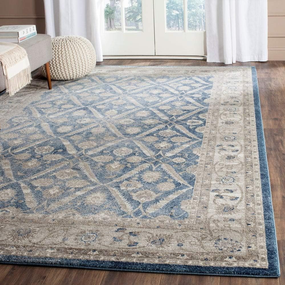 9' x 12' Blue & Beige Vintage Oriental Area Rug C780