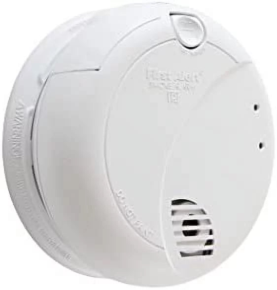 Hardwired Smoke Detector with Photoelectric Sensor and Battery Backup, White E496821