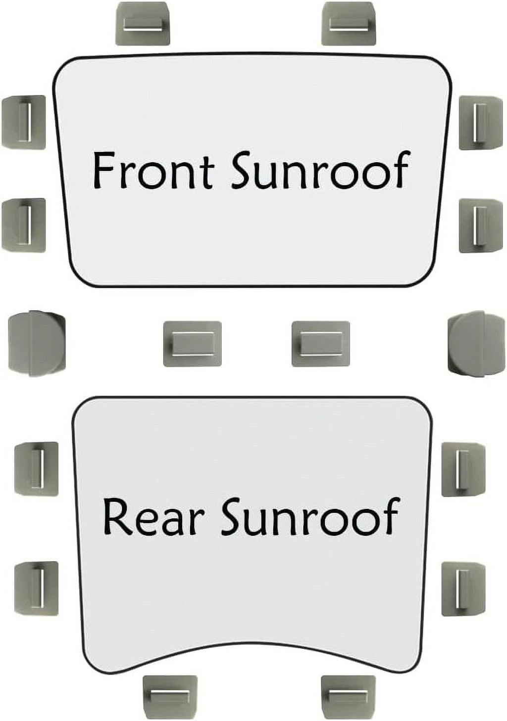 16 PCS White Sunshade Clips for Roof Shade I92546