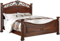 Dark Cherry Wooden California King Bed Q4714