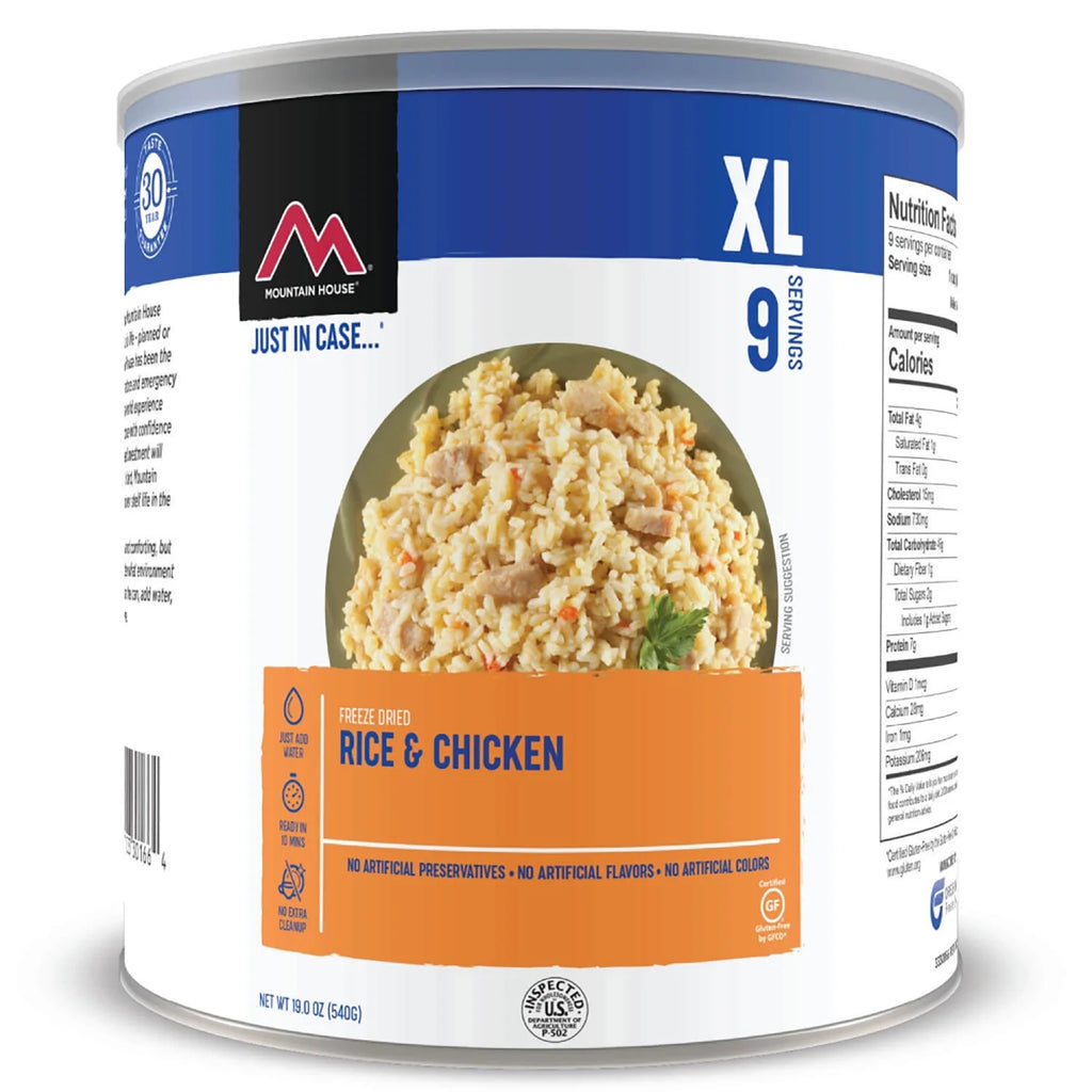 (6 Cans) Rice & Chicken #10 Can Emergency Survival Food Y5074