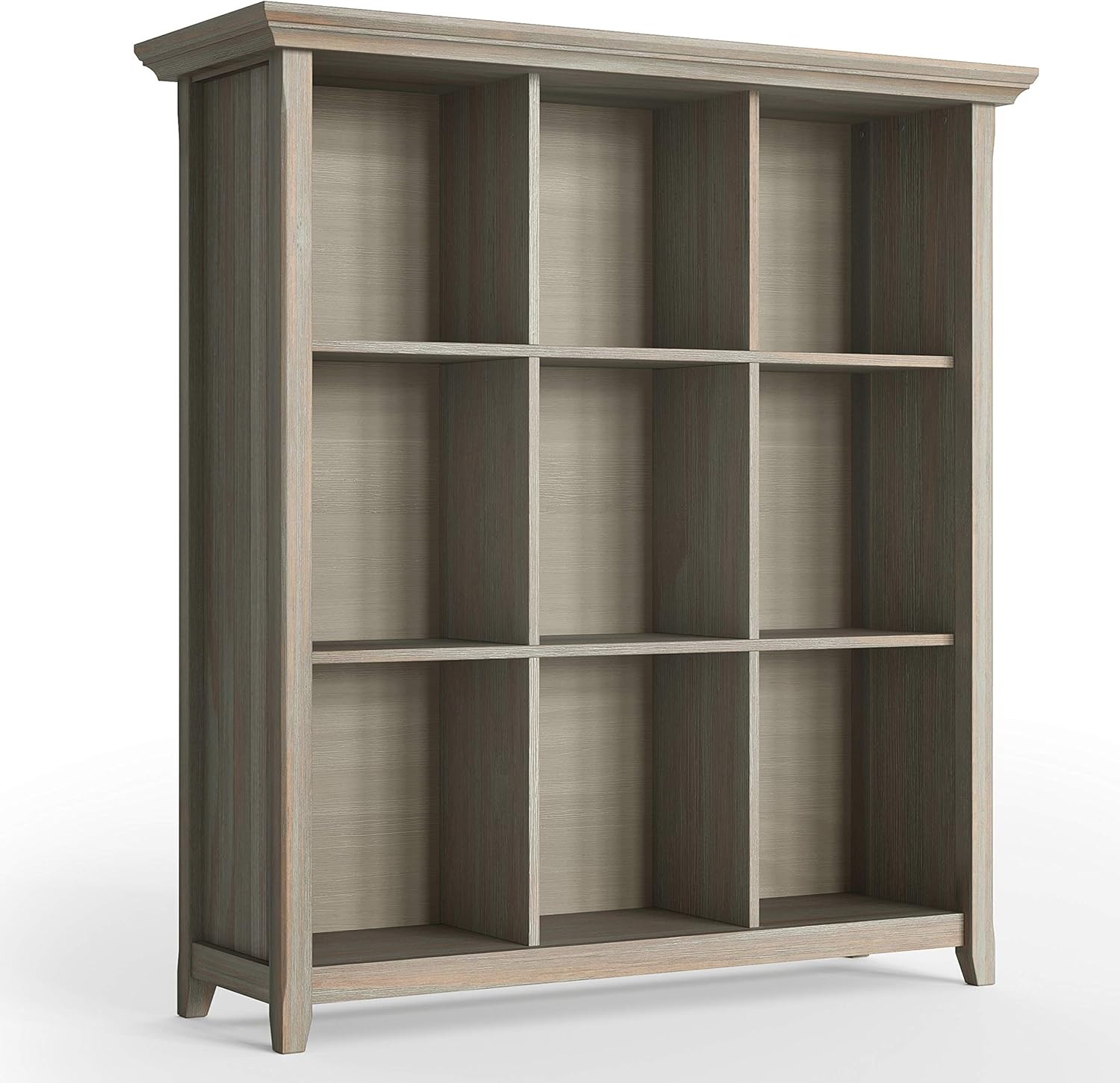 9 Cube Solid Wood Bookcase in Light Golden Brown I917