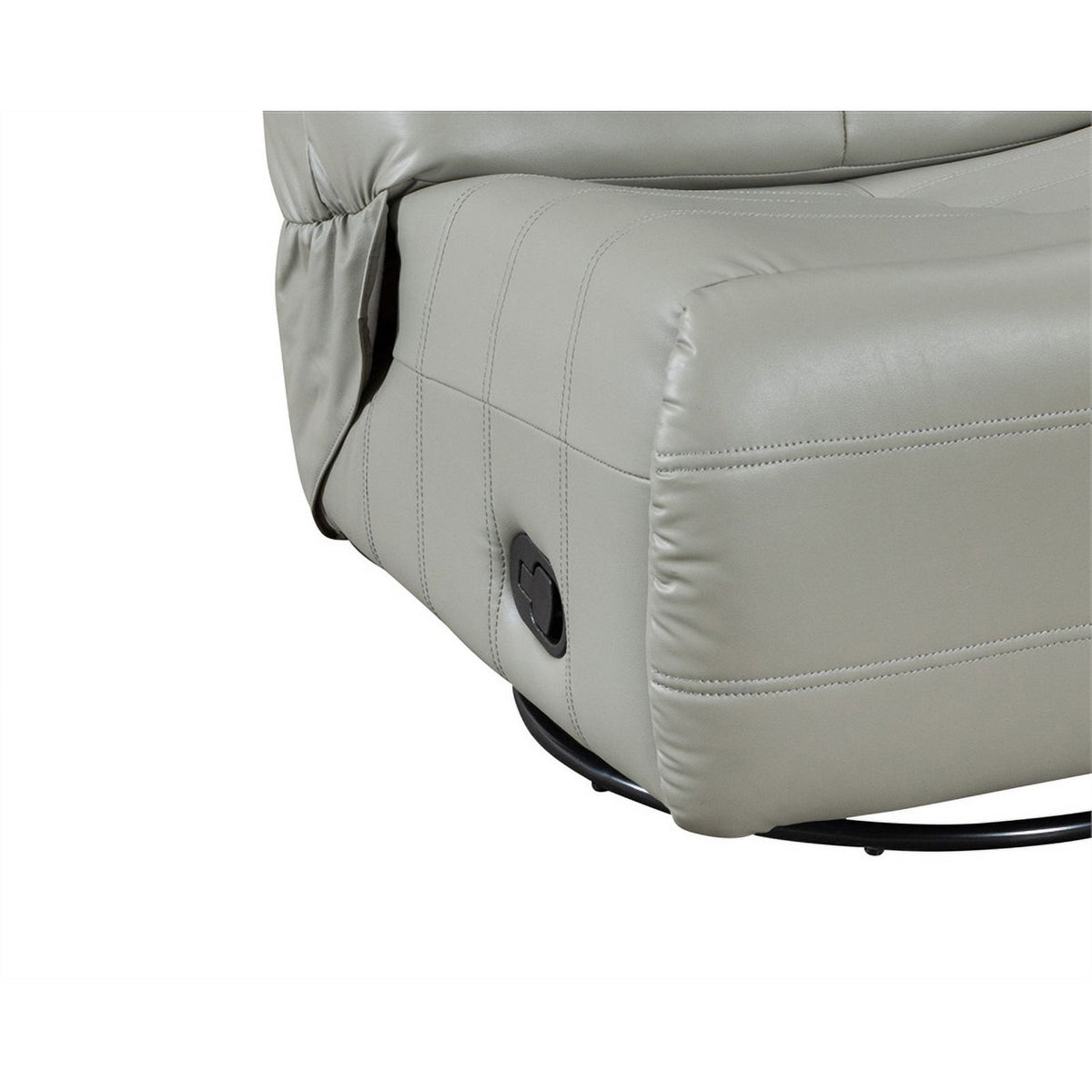 Green Faux Leather Swivel Glider Recliner Q98408