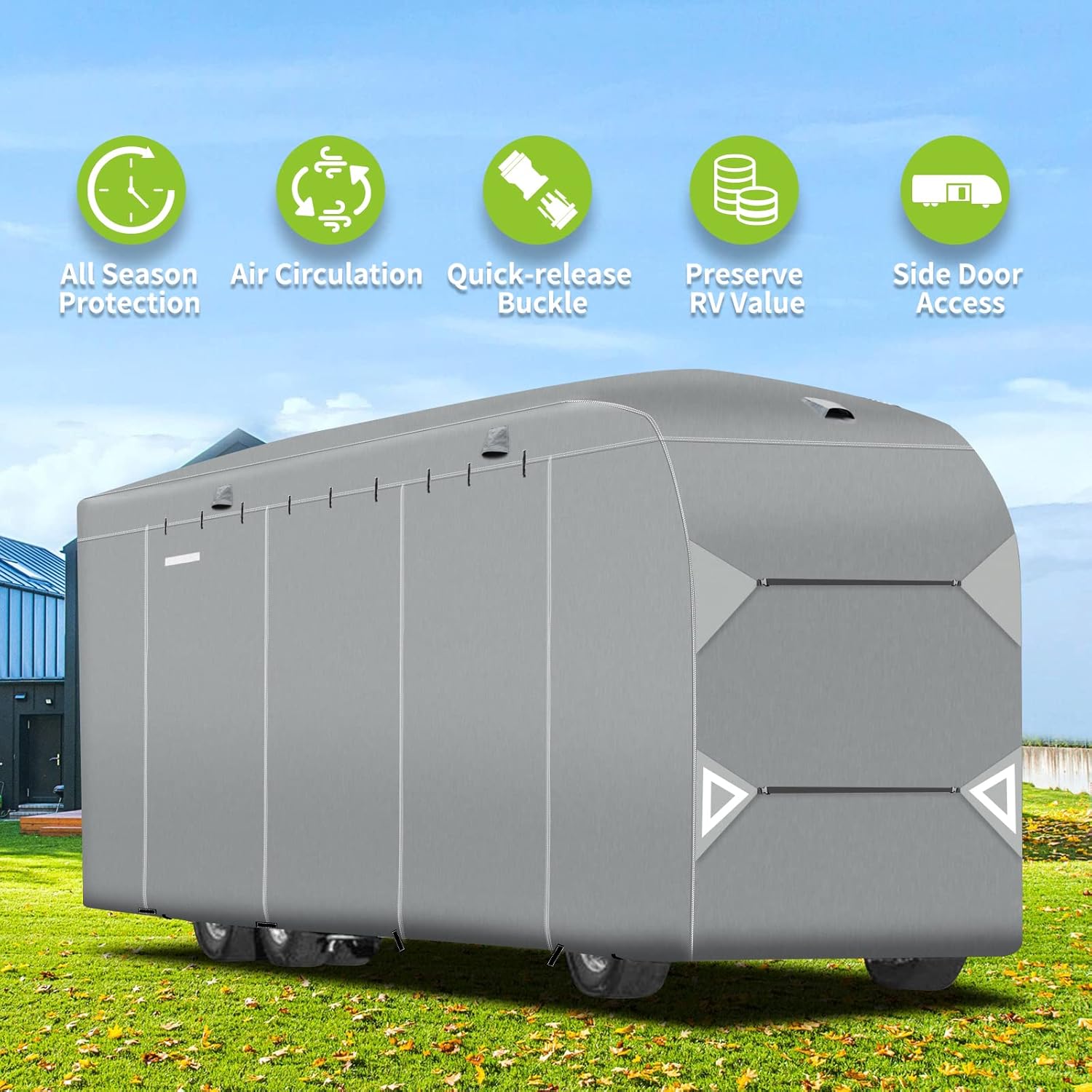 Class A RV Cover for 40-43’ with Side Door Access A330203