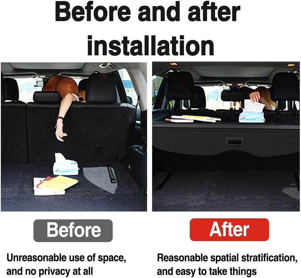 Black Retractable Cargo Cover O30628