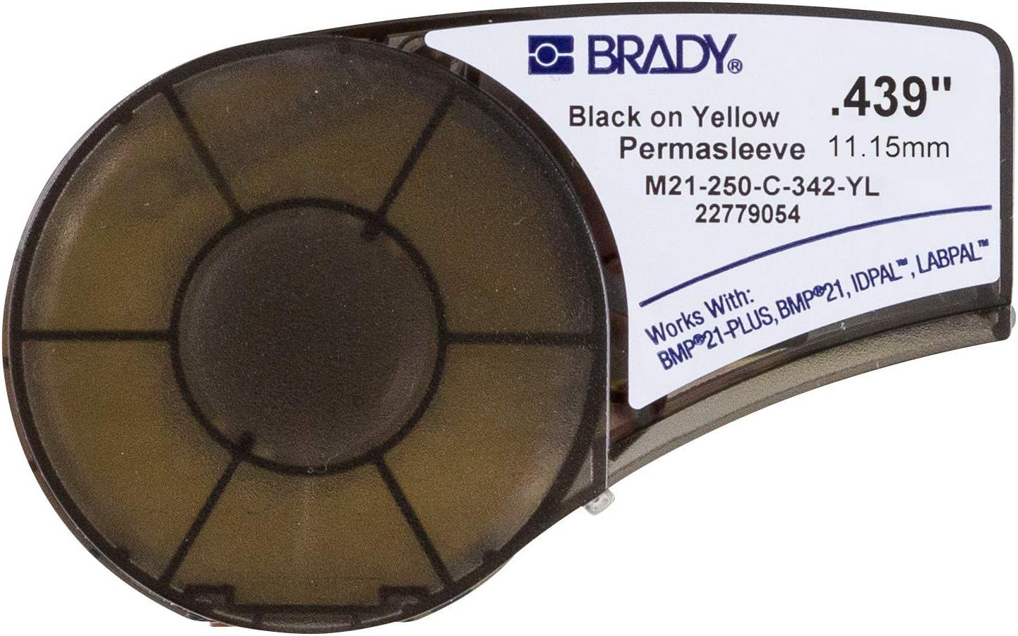 Black on Yellow Heat Shrink Tubing, .335" Width, 7' Length, Pack of 2 V6227