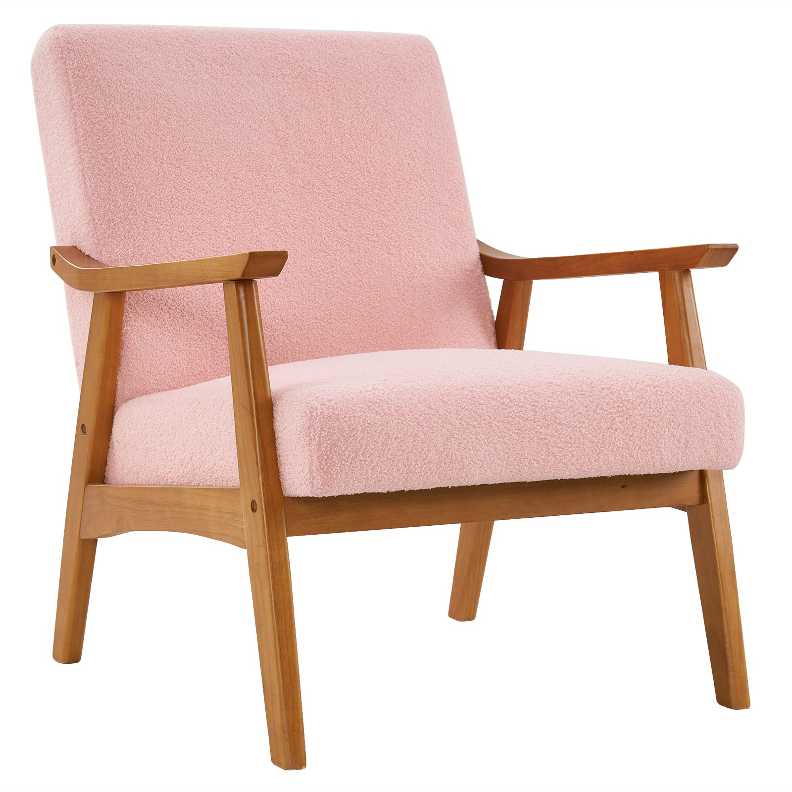 Pink Teddy Velvet Lounge Chair A490304