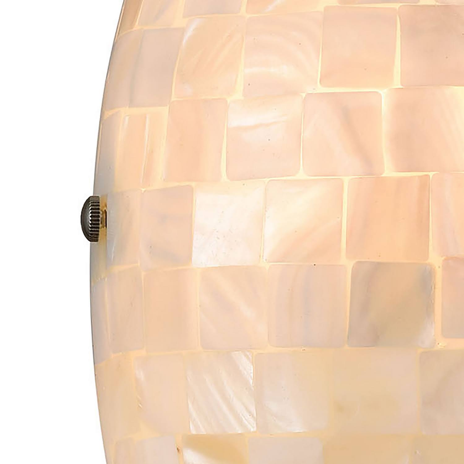 Satin Nickel 1-Light Sconce with Glass/Capiz Shells W4980