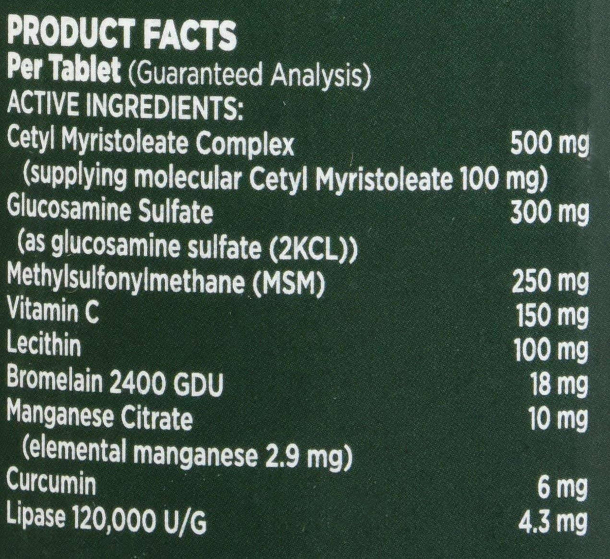 120 Tabs Canine Joint Formula A79150