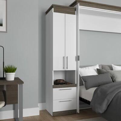 2 Drawer Storage Cabinet White Z2078