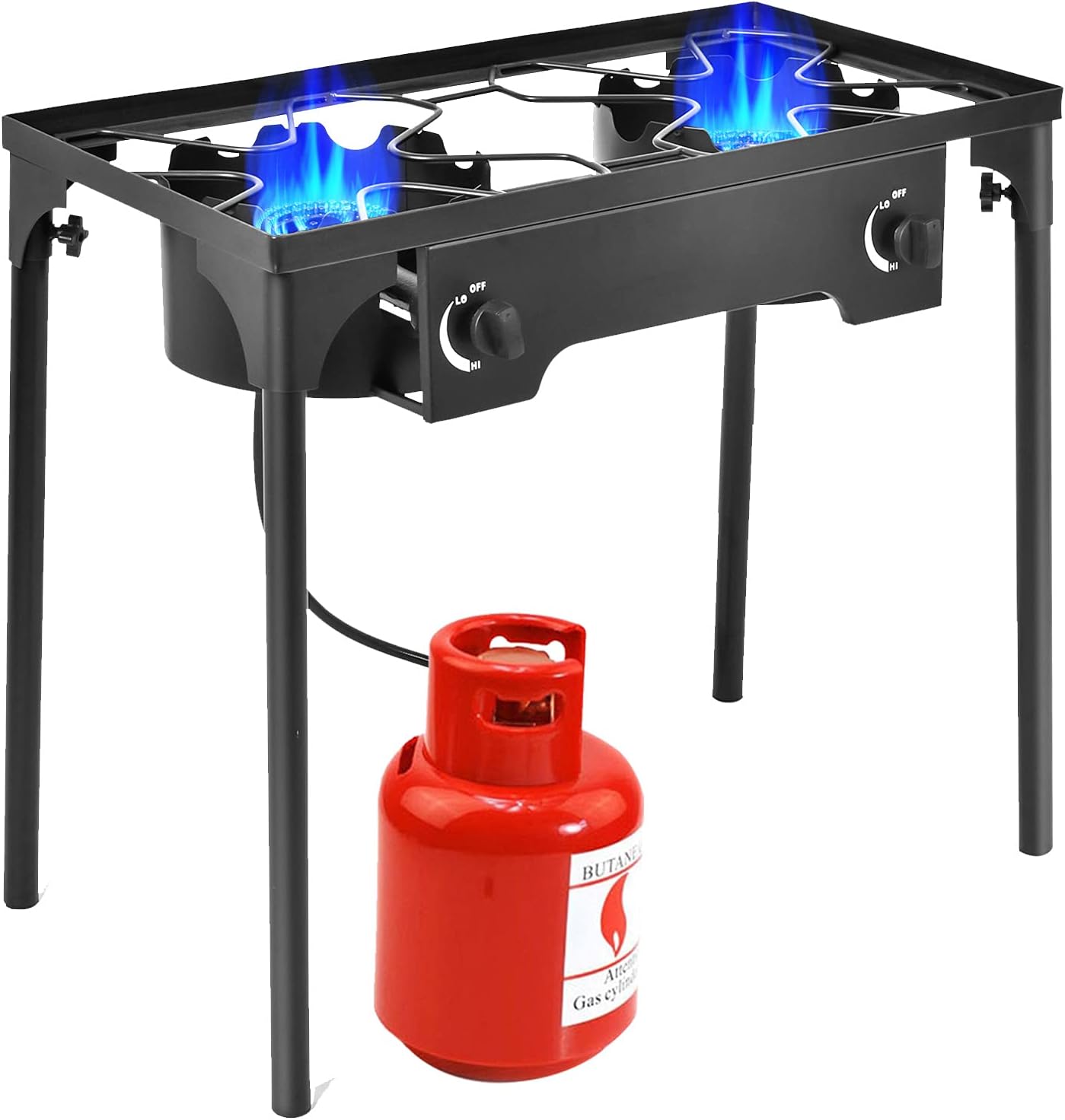 Outdoor Single Burner Propane Stove with Detachable Legs A499750
