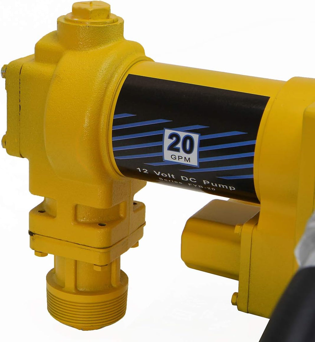 12V Gasoline 20GPM Transfer Fuel Pump Self-Priming Kerosene Extractor Pump with Nozzle and Hose Kit K97234