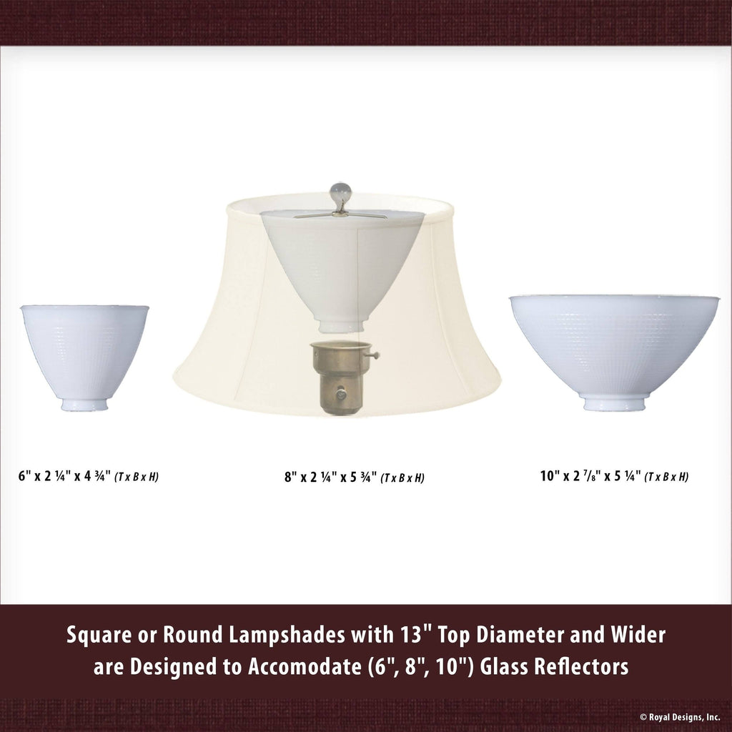 Beige Flare Bottom Outside Corner Scallop Lamp Shade, 10 x 18 x 13 C123