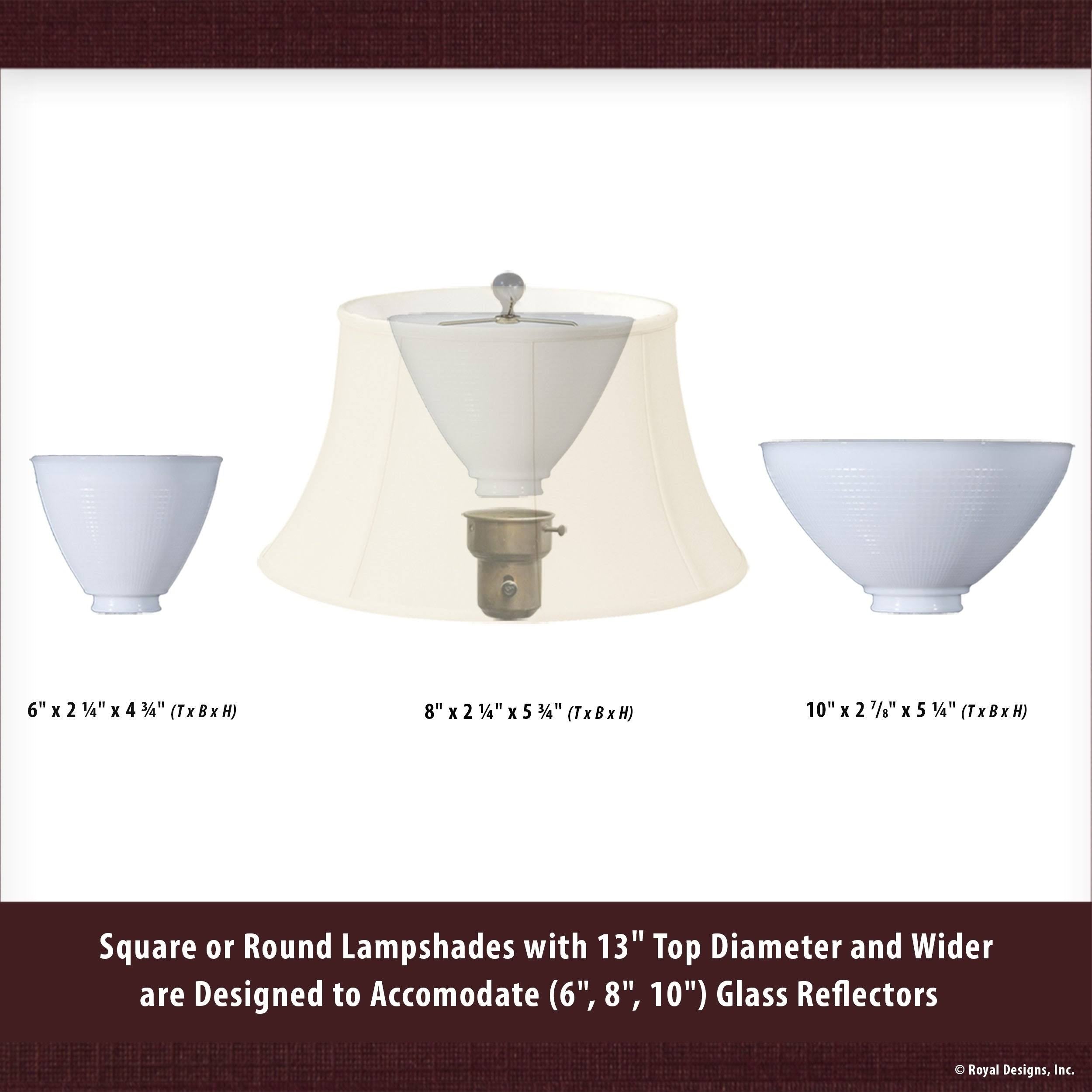 Beige Flare Bottom Outside Corner Scallop Lamp Shade, 10 x 18 x 13 C123