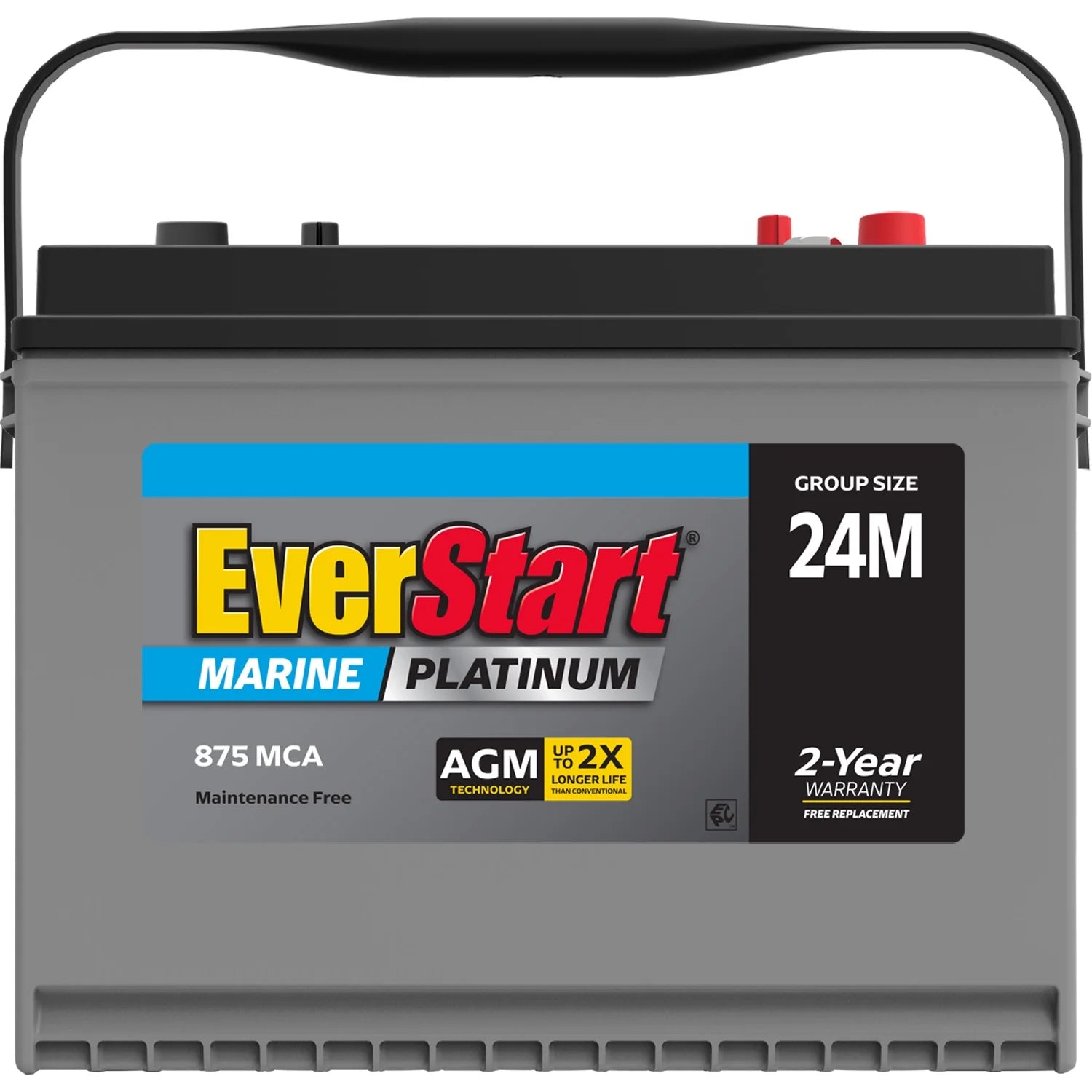 AGM Marine and RV Deep Cycle Battery Group Size 24M, 12 Volt 875 MCA M8496