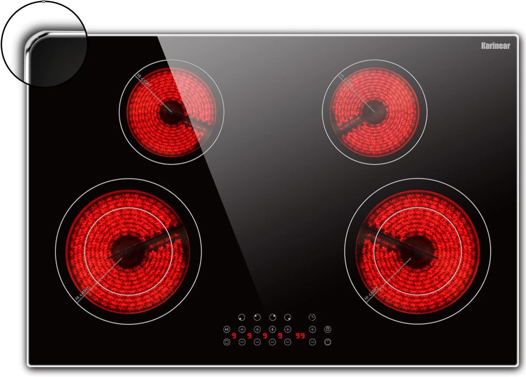 4 Burner Electric Radiant Cooktop with Residual Heat Indicator A87800