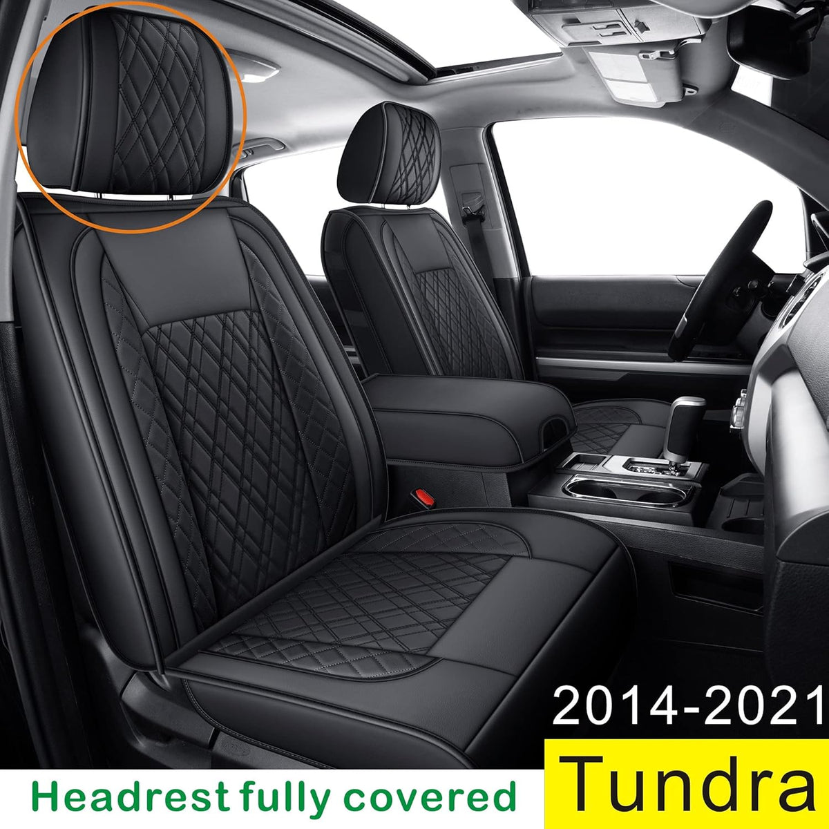 Gray Faux Leather Seat Covers Full Set Q596