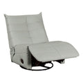 Green Faux Leather Swivel Glider Recliner Q98408