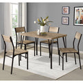 Industrial 5-Piece Dining Table Set X124056
