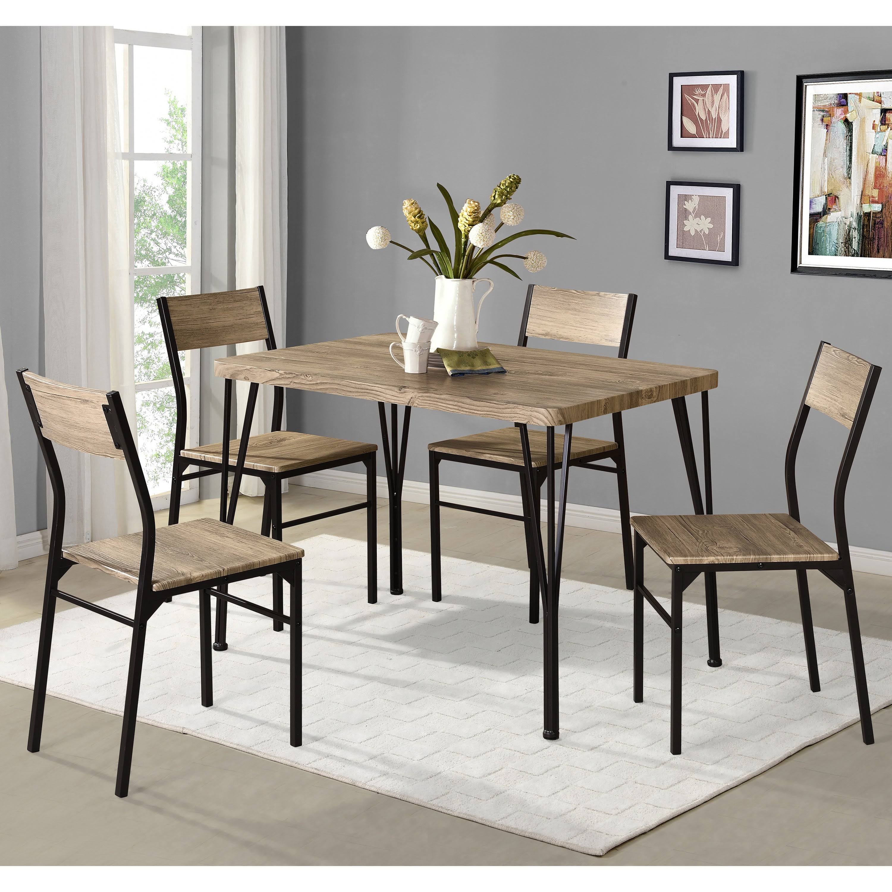 Industrial 5-Piece Dining Table Set X124056