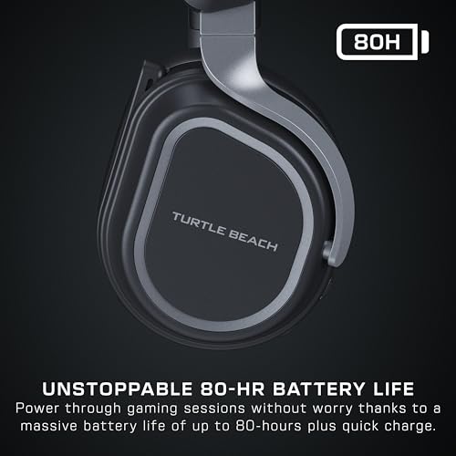 Black Wireless Gaming Headset with Memory Foam Cushions B449293