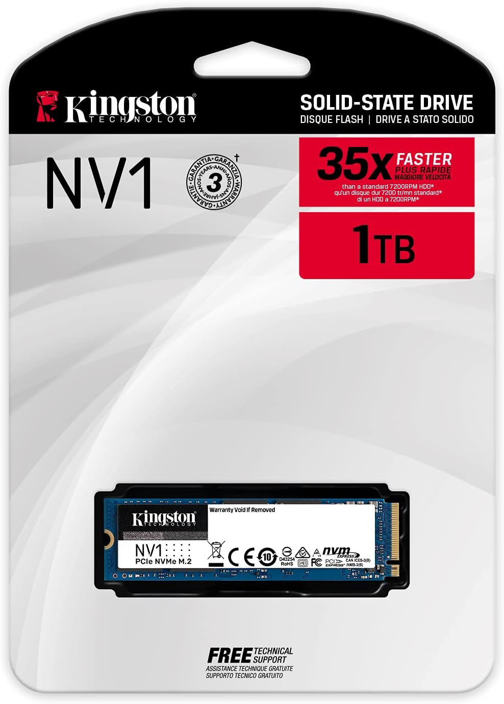 1TB M.2 NVMe PCIe Internal SSD T134350