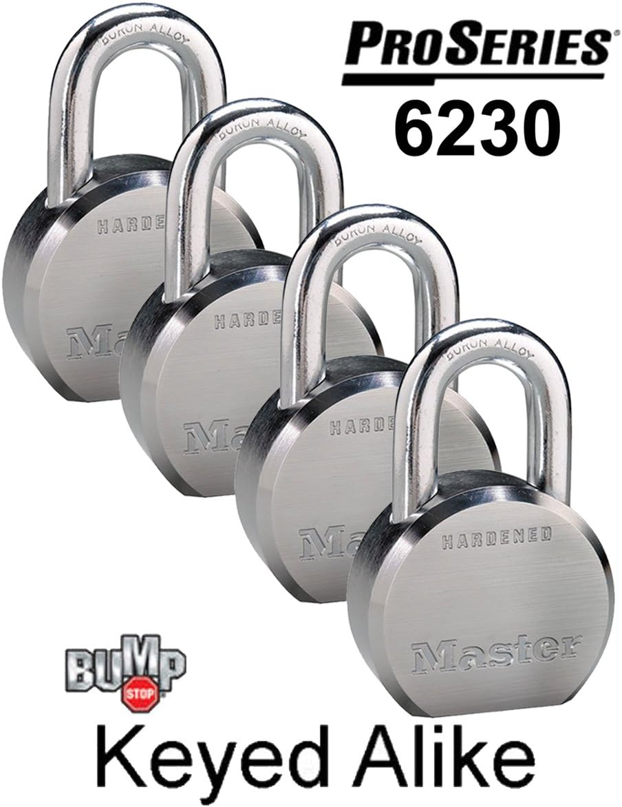 4 High Security Pro Series Keyed Alike Padlocks H387550