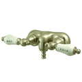 Vintage Satin Nickel Wall Mount Clawfoot Tub Filler V730554