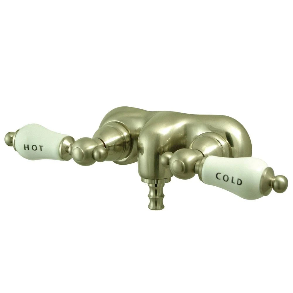 Vintage Satin Nickel Wall Mount Clawfoot Tub Filler V730554
