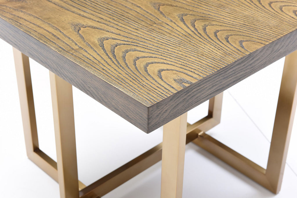 Modern Elm & Antique Brass End Table O814924