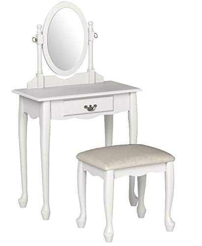 Vanity Set with Stool and Mirror U976988