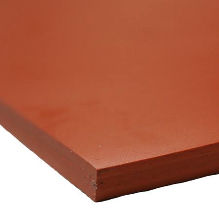 Silicone Sheet 60A Red Orange 1/4 in x 3 ft W x 6 ft U515