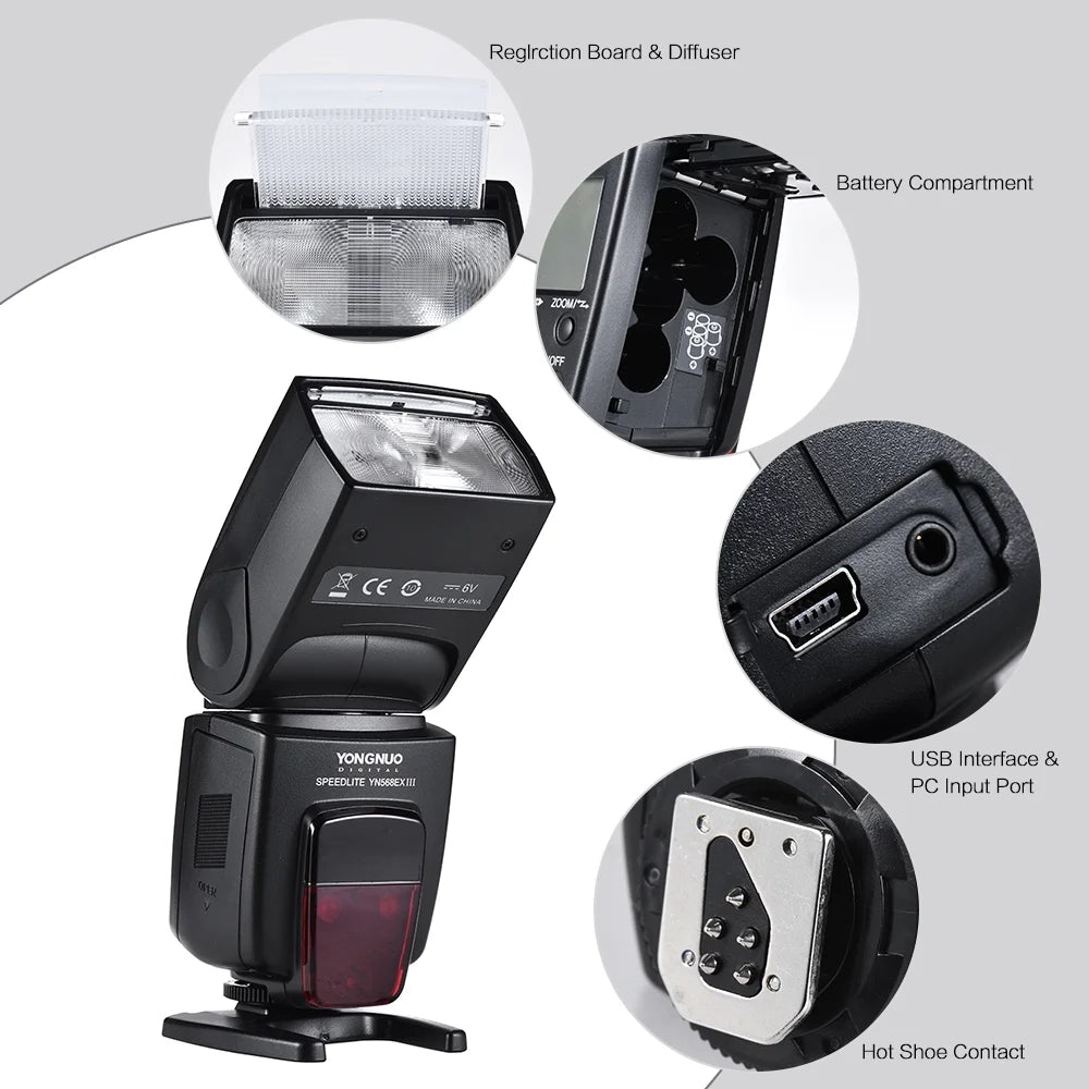 Wireless TTL Flash Speedlite GN58 for Canon DSLR Camera W715