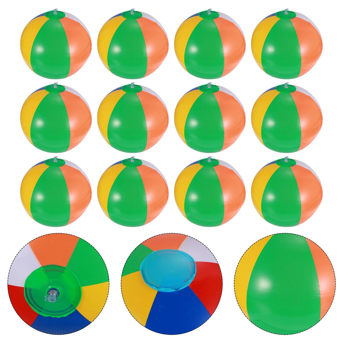 12 Pcs Inflatable Beach Balls Pool Toys Y7193