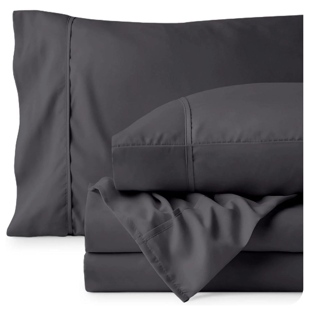 Short Queen 4 Piece Microfiber Sheet Set with Deep Pockets U64585