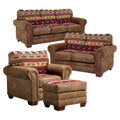 4-piece Microfiber Sofa Set in Brown Q613