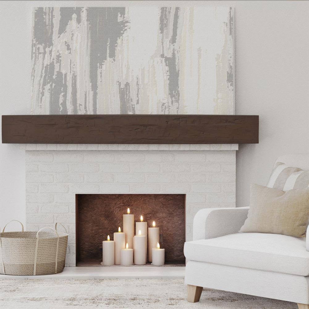 Hand Hewn Faux Wood Fireplace Mantel M611