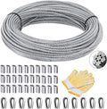 1/8 inch T316 Stainless Steel Cable Railing Kit with Crimp Sleeves and Thimble X5657
