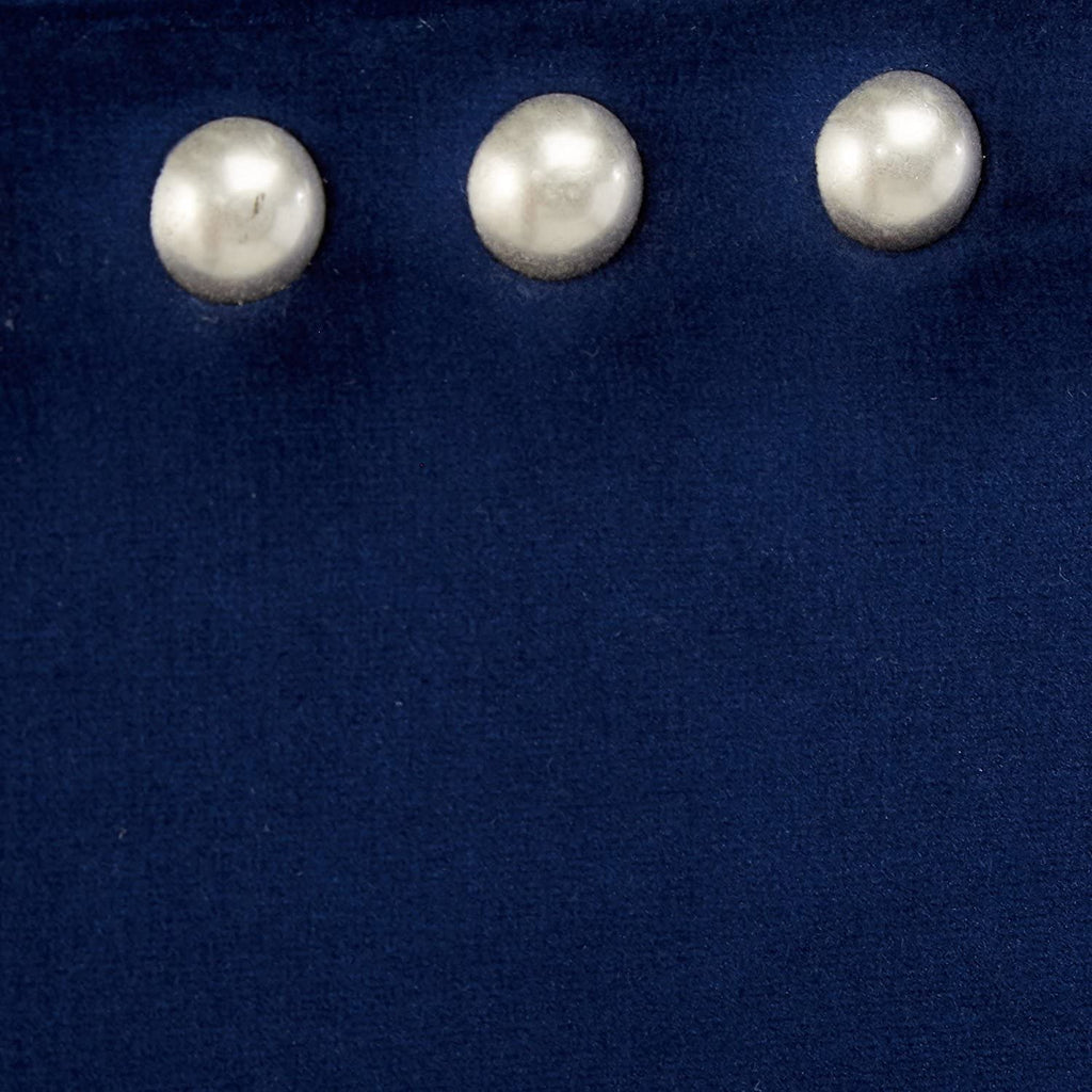 Blue Velvet King Size Upholstered Panel Bed W4571