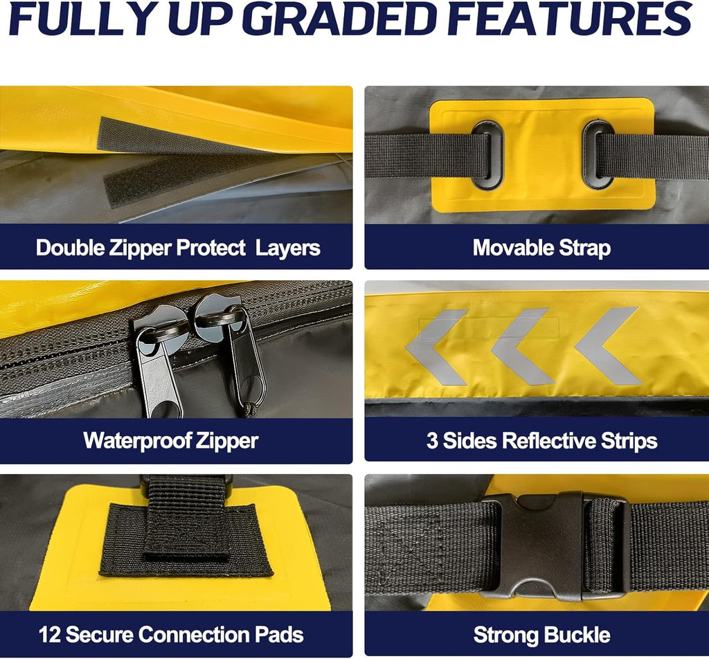 Waterproof Car Roof Bag with 6 Hook Straps E155