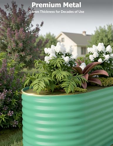 Beige Galvanized Raised Garden Bed C726