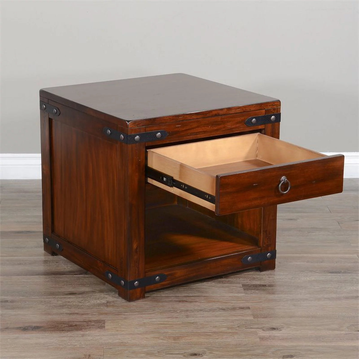 Dark Chocolate Wood End Table Set of 2 J87475