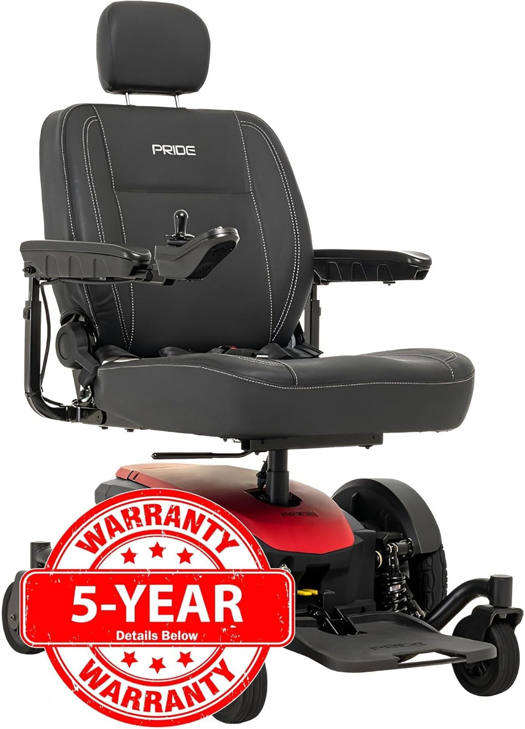 Cardinal Red Power Chair Electric Wheelchair 450 Lbs Weight Capacity 24x22-24 Seat Size W1320