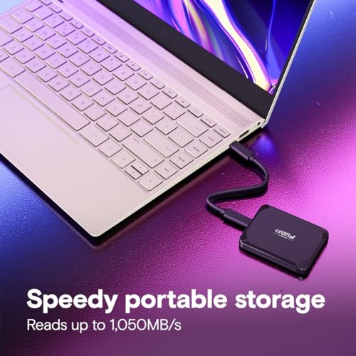 2TB Portable SSD USB-C External Solid State Drive Black F7127