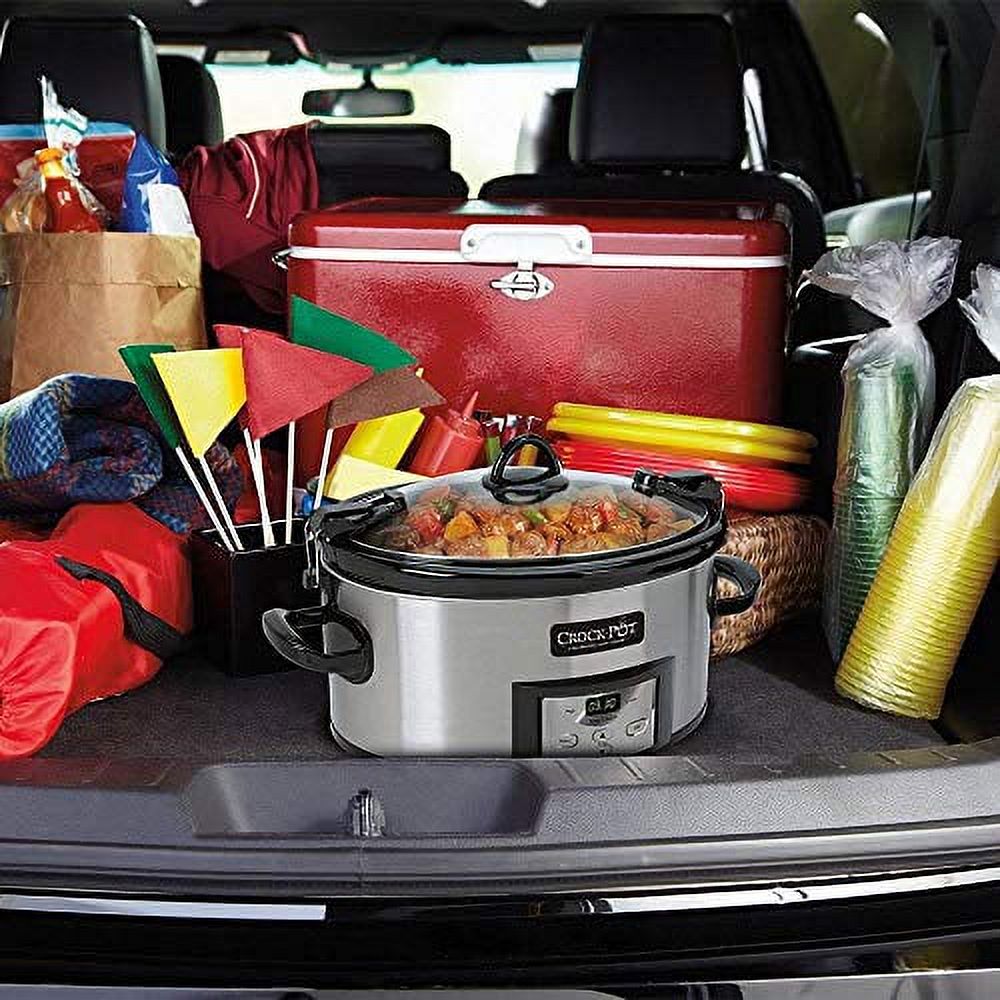 6 Qt Programmable Slow Cooker, Silver E8259