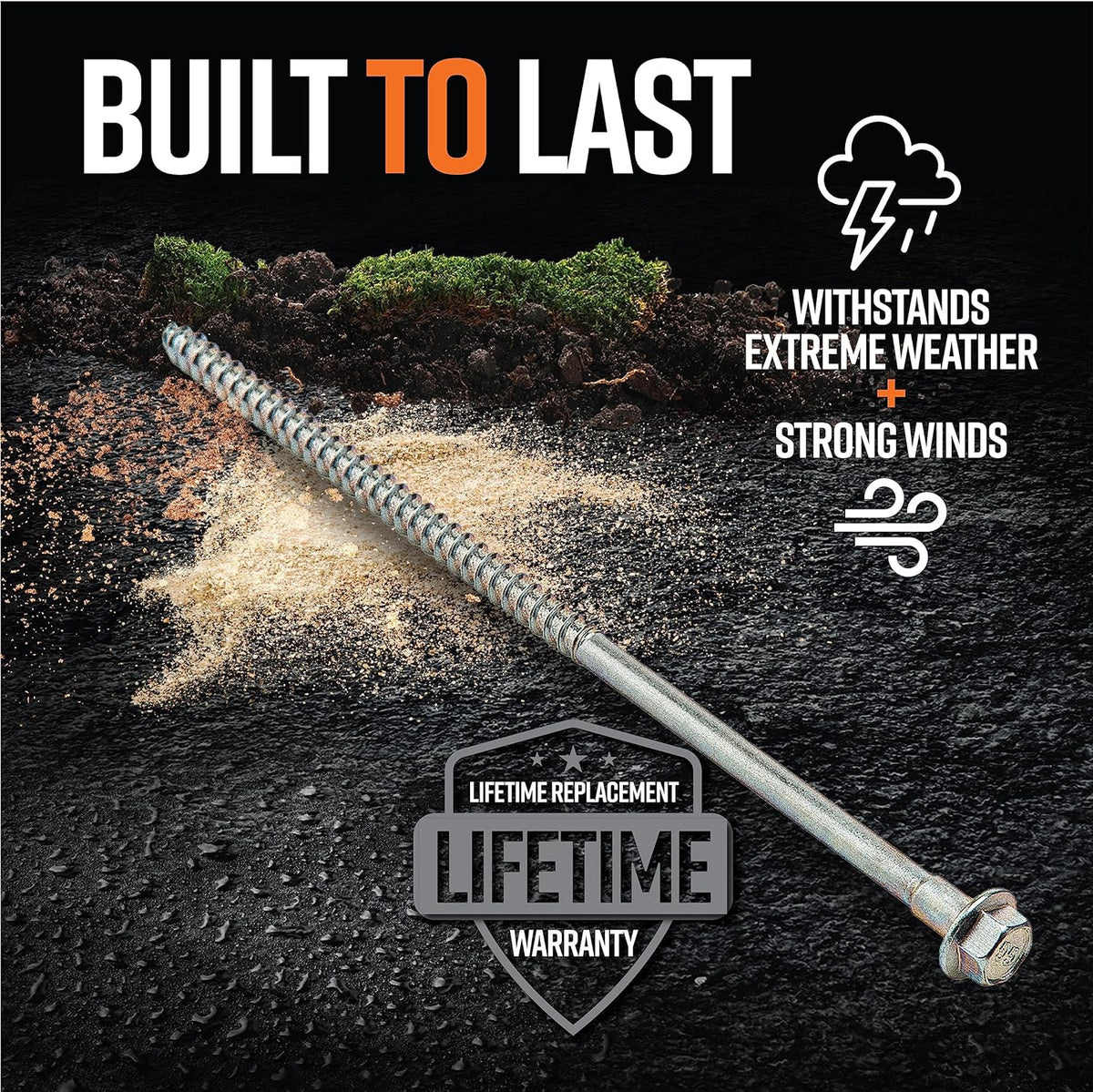 11 Inch Heavy Duty Screw-In Ground Anchors, 12 Pack Z1095